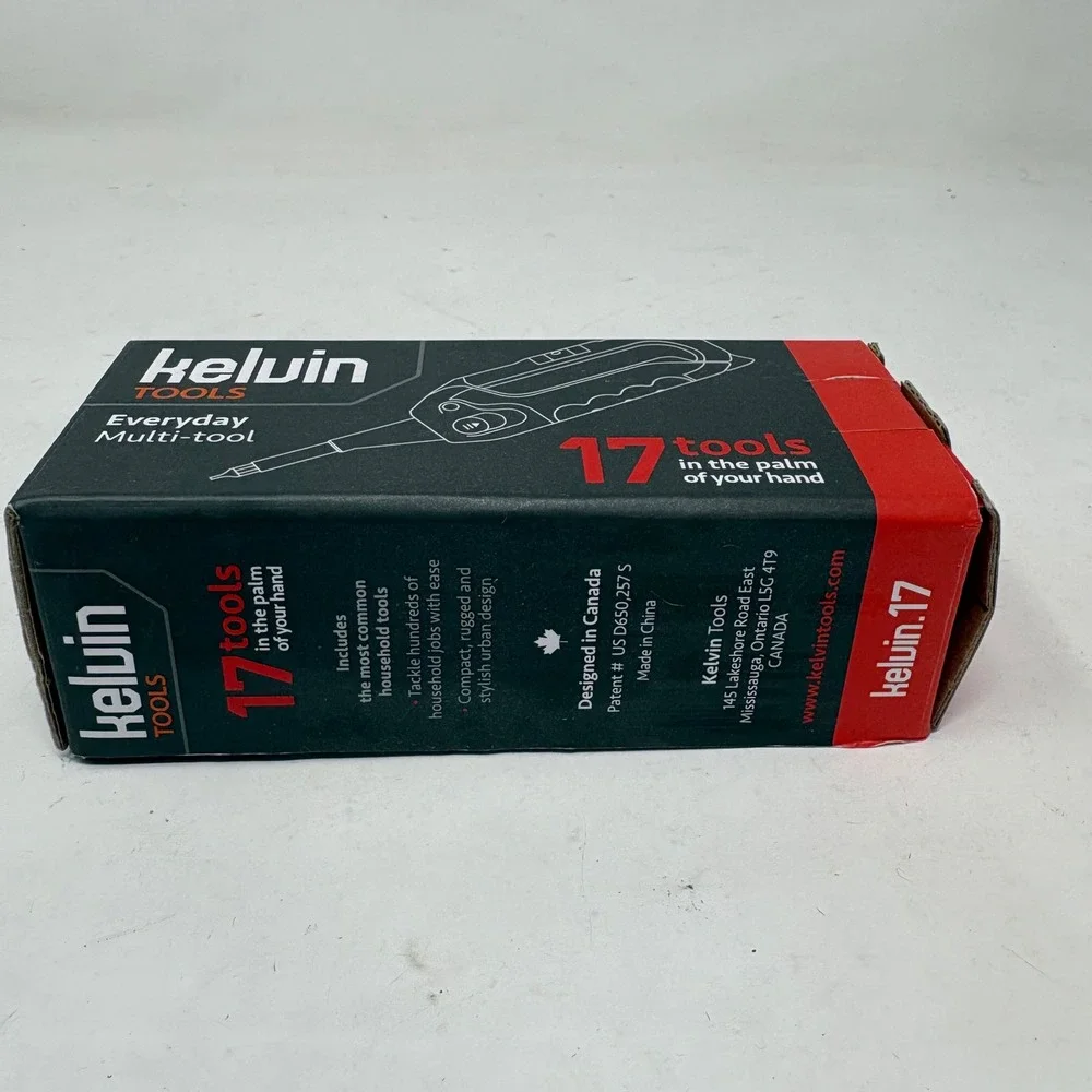 Kelvin 17 Everyday Multi-tool Compact 17-in-1 Household Hand Tool K17BLKRED-01